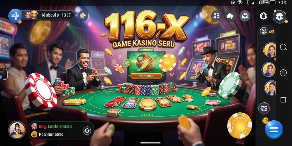 Screenshot gameplay Kasino dengan grafis menarik dan fitur seru.