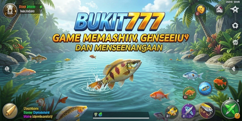 Tampilan gameplay memancing yang mengasyikkan dalam BUKIT777.