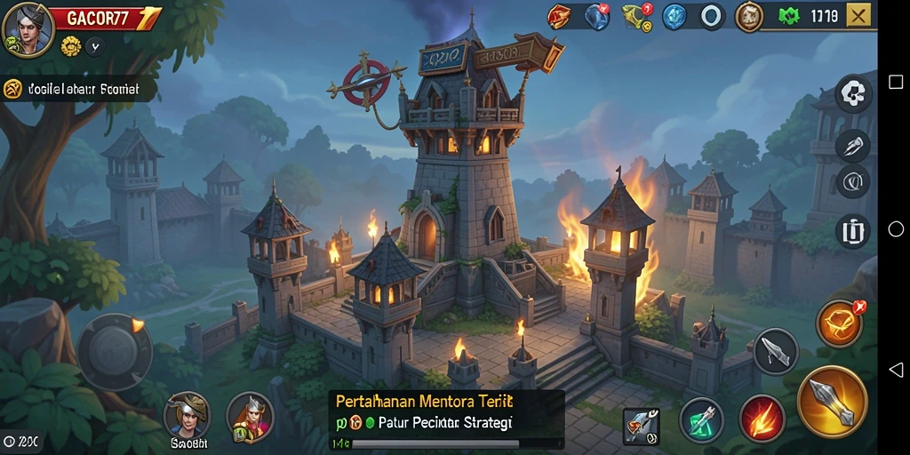 Gameplay seru GACOR77 dalam mode Tower Defense yang menantang.