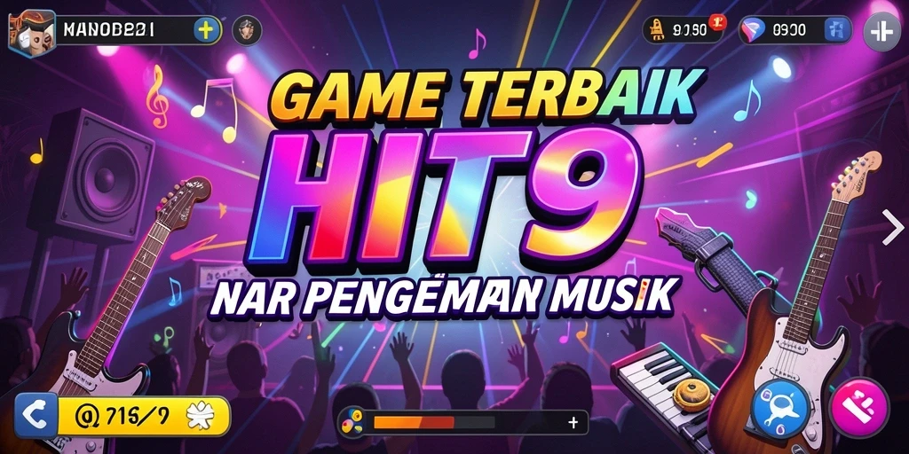 Screenshot gameplay HIT9 menampilkan aksi seru bermain musik.
