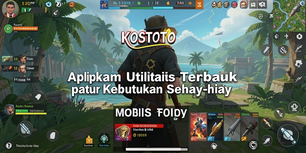 Tampilan utama KOSTOTO dengan fitur-fitur utilitas efektif.