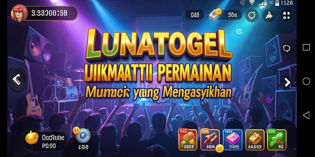 Screenshot gameplay <strong>LUNATOGEL</strong> menunjukkan keseruan dalam memainkan musik.