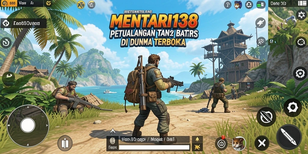 Tangkapan layar gameplay MENTARI138 menampilkan dunia terbuka yang luas dan indah.