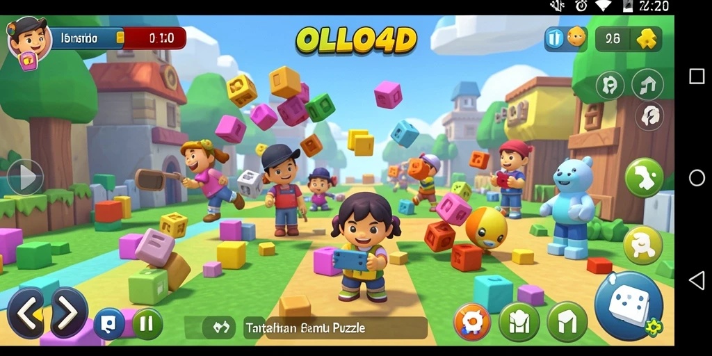 Screenshot OLLO4D menampilkan gameplay puzzle yang seru dan menantang.