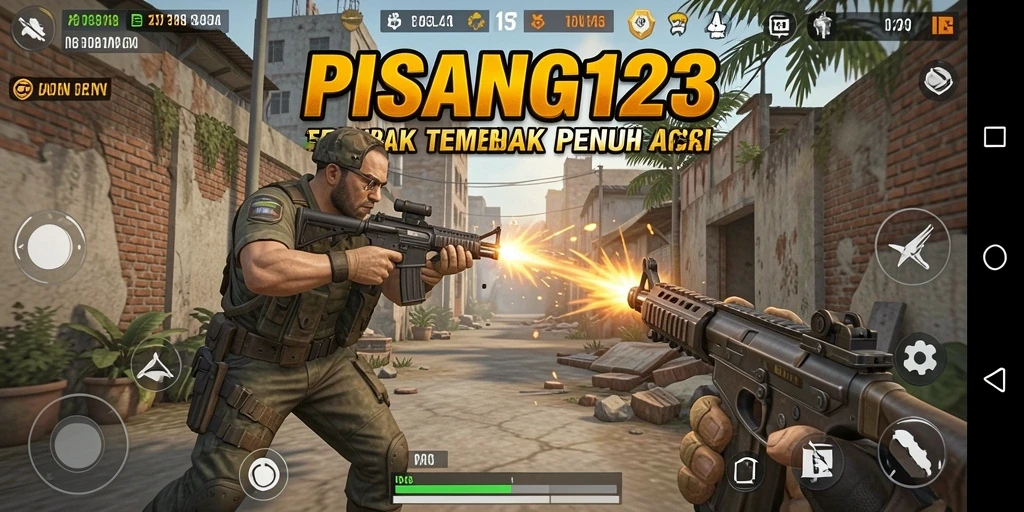 Tampilan aksi seru dari gameplay PISANG123