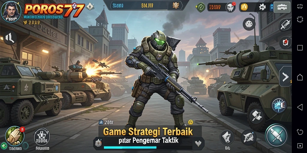Tangkapan layar menampilkan intensitas taktik dalam POROS77.