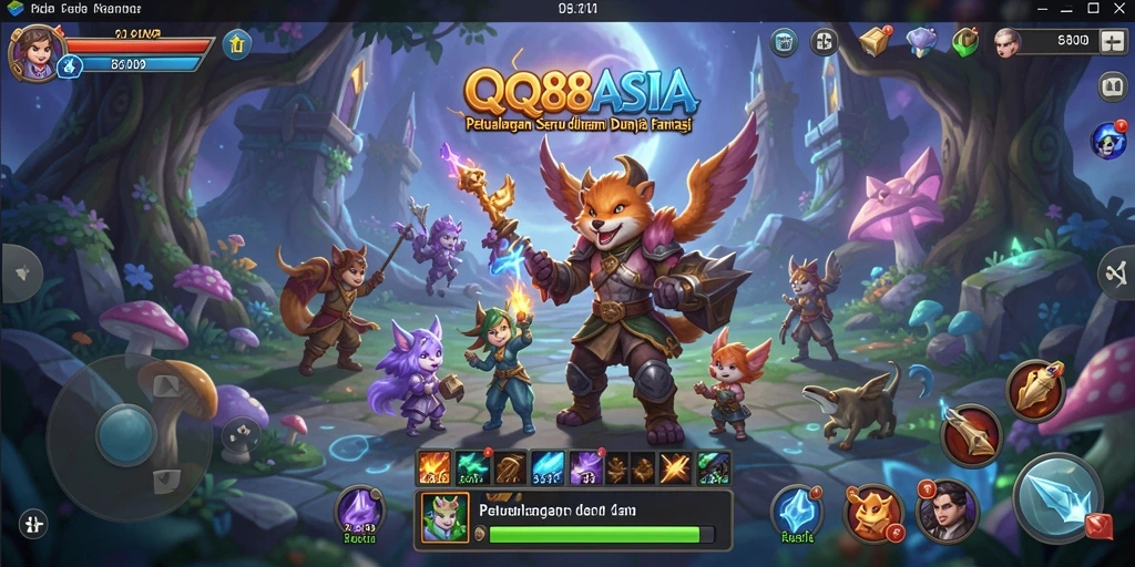 Tangkapan layar gameplay QQ88ASIA yang menampilkan aksi petualangan RPG yang seru.