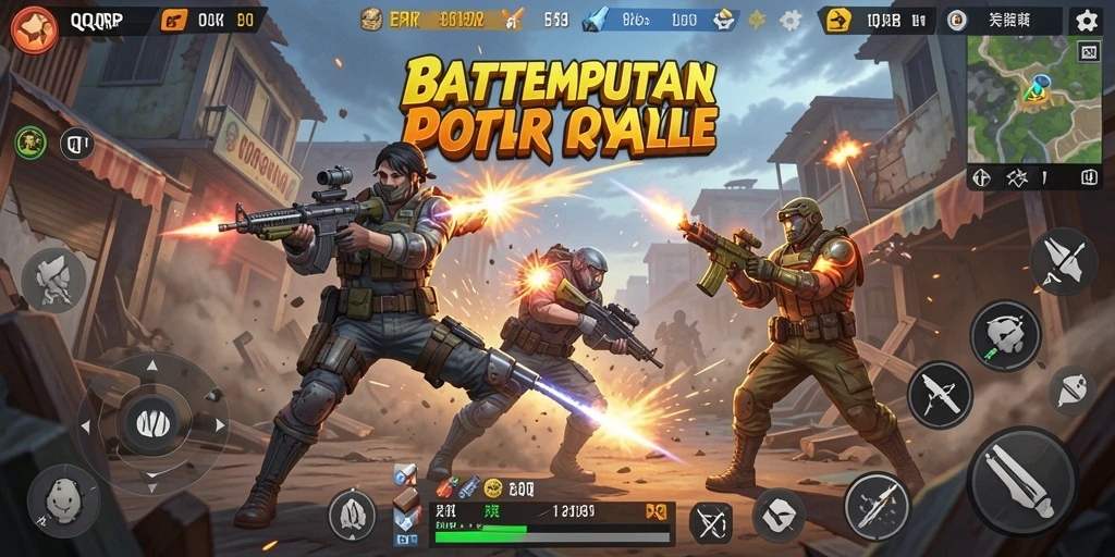 Gameplay seru dan menegangkan di dalam arena Battle Royale.
